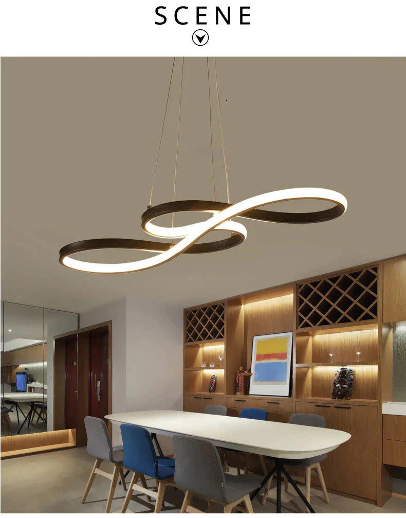 Modern New Creative Led Pendant Lights Kitchen Aluminum Silica Suspension Hanging Cord Lamp For