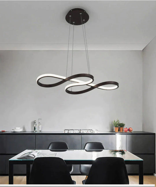 Modern New Creative Led Pendant Lights Kitchen Aluminum Silica Suspension Hanging Cord Lamp For