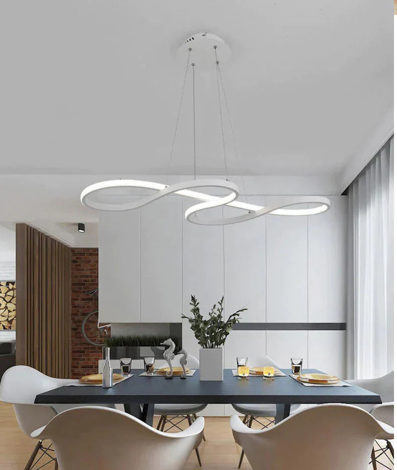 Modern New Creative Led Pendant Lights Kitchen Aluminum Silica Suspension Hanging Cord Lamp For