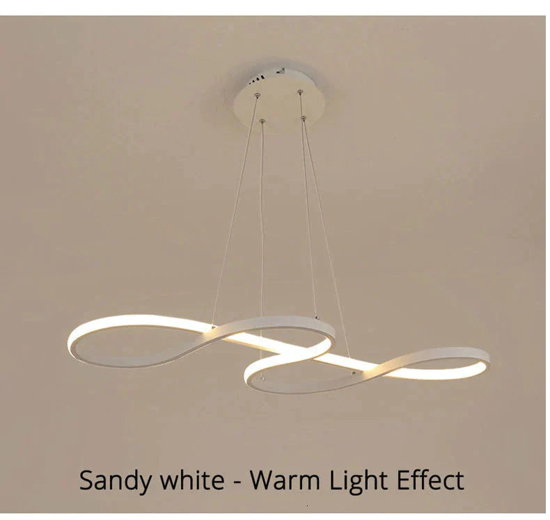 Modern New Creative Led Pendant Lights Kitchen Aluminum Silica Suspension Hanging Cord Lamp For