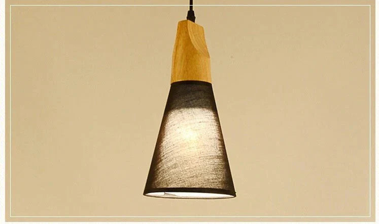 Modern Lights Pendant Natural Wooden Lamp Lighting Fixture For Cafe Bar Living Room Kitchen Island