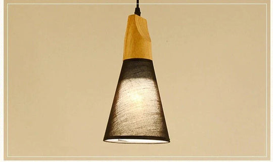 Modern Lights Pendant Natural Wooden Lamp Lighting Fixture For Cafe Bar Living Room Kitchen Island