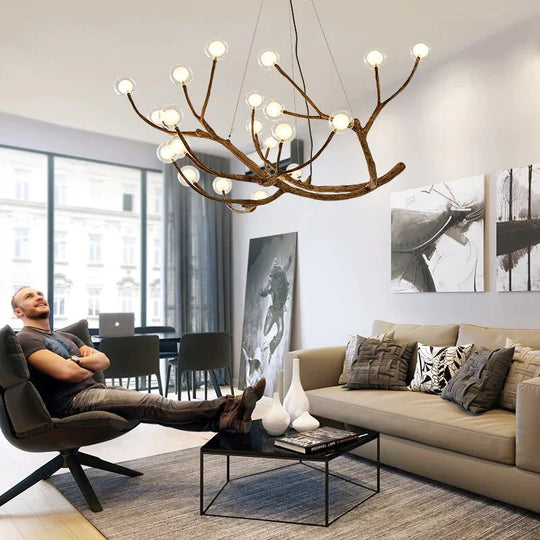 Nordic Lamp Led Pendant Lights Resin Iron Glass Bubble Industrial Restaurant Bedroom Hanging Loft