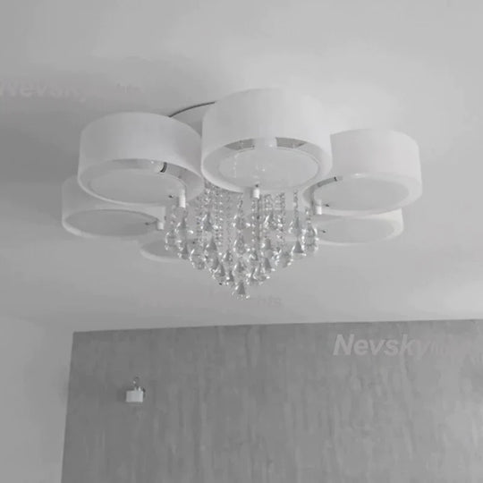 Modern Crystal Ceiling Lights Living Fashionable Design Light Dining Changeable Led Lamp Bedroom