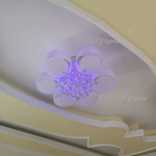 Modern Crystal Ceiling Lights Living Fashionable Design Light Dining Changeable Led Lamp Bedroom