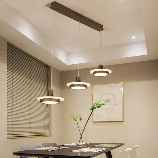 White Coffee Black Pendant Lights For Dining Living Room Simple Lighting Acrylic Lamps Luminaire