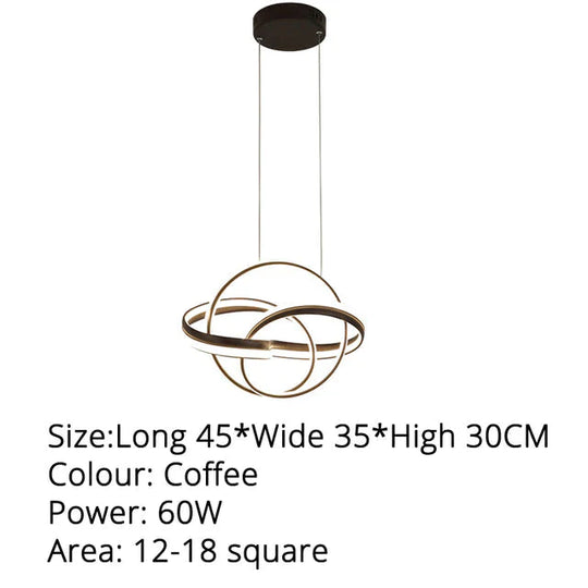 Gold Color New Style Pendant Light Round Chassis Hanging Lamps For Dining Room Living Fixture