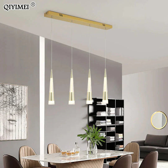 Gold Color New Style Pendant Light Round Chassis Hanging Lamps For Dining Room Living Fixture