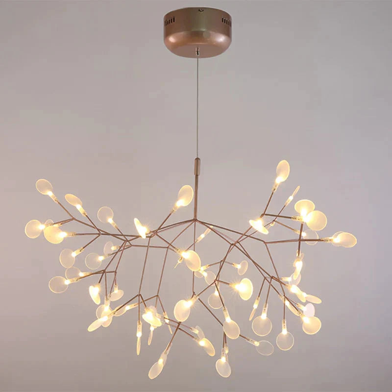 45 Heads Large Modern Led Pendant Light Nordic Acrylic Branches Dining Room Kitchen Cherry Blossoms