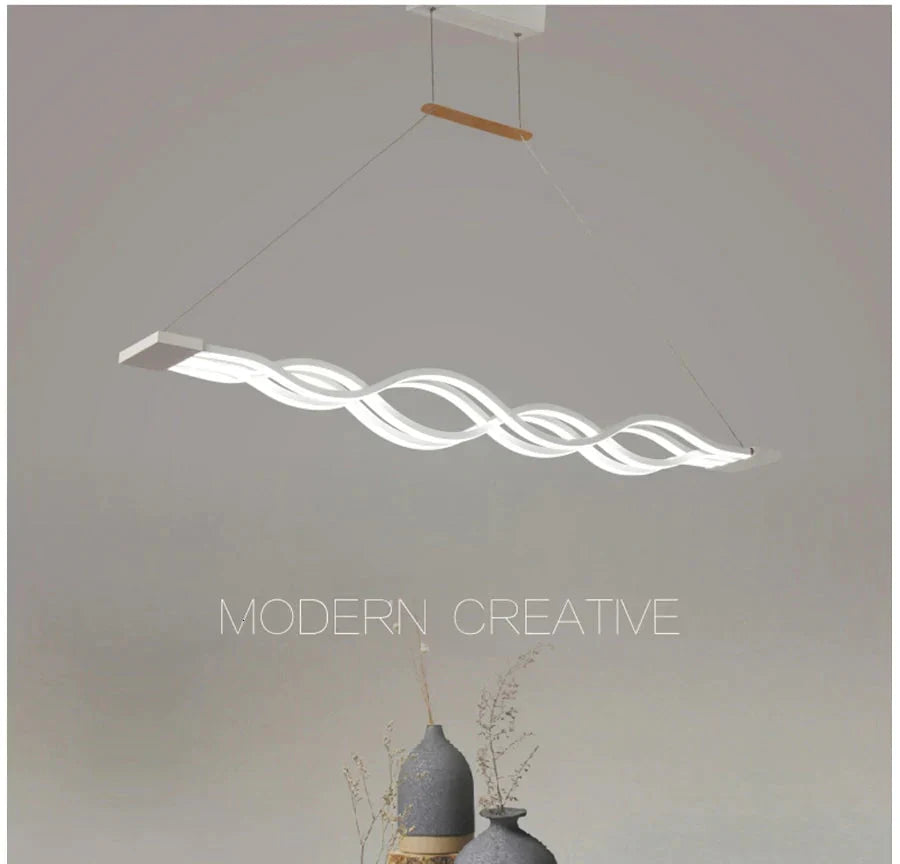 Dinning Room Pendant Lights Led Modern For Acrylic + Metal Suspension Hanging Lamp Home Lighting