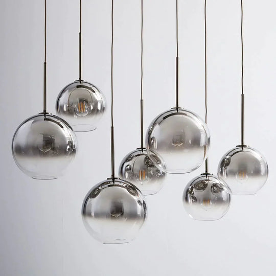 Modern Glass Ball Pendant Light Gradient Color Hanging Lamp Hanglamp Kitchen Fixture Dining Living