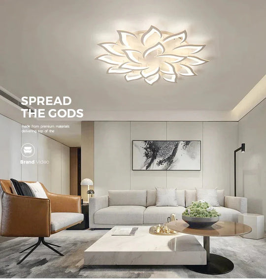 Modern Led Ceiling Lights For Living Room Kitchen Bedroom Kids’ Dimmable Lamp Art Deco Fixture