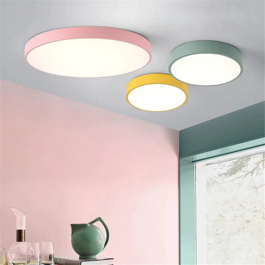 Ultrathin Led Modern Ceiling Light Circular Iron Acrylic Indoor Lamp Kitchen Bed Room Porch