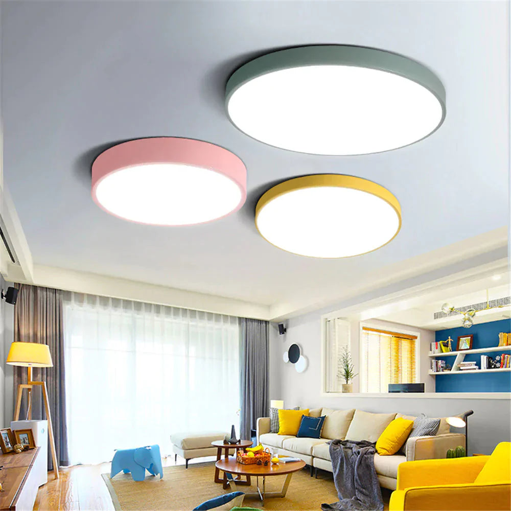 Ultrathin Led Modern Ceiling Light Circular Iron Acrylic Indoor Lamp Kitchen Bed Room Porch