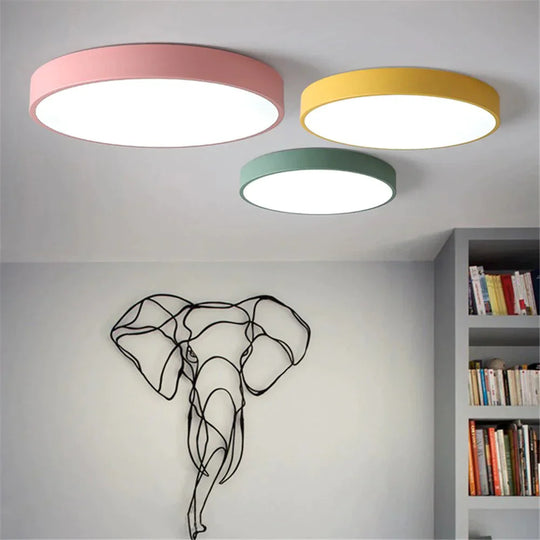 Ultrathin Led Modern Ceiling Light Circular Iron Acrylic Indoor Lamp Kitchen Bed Room Porch