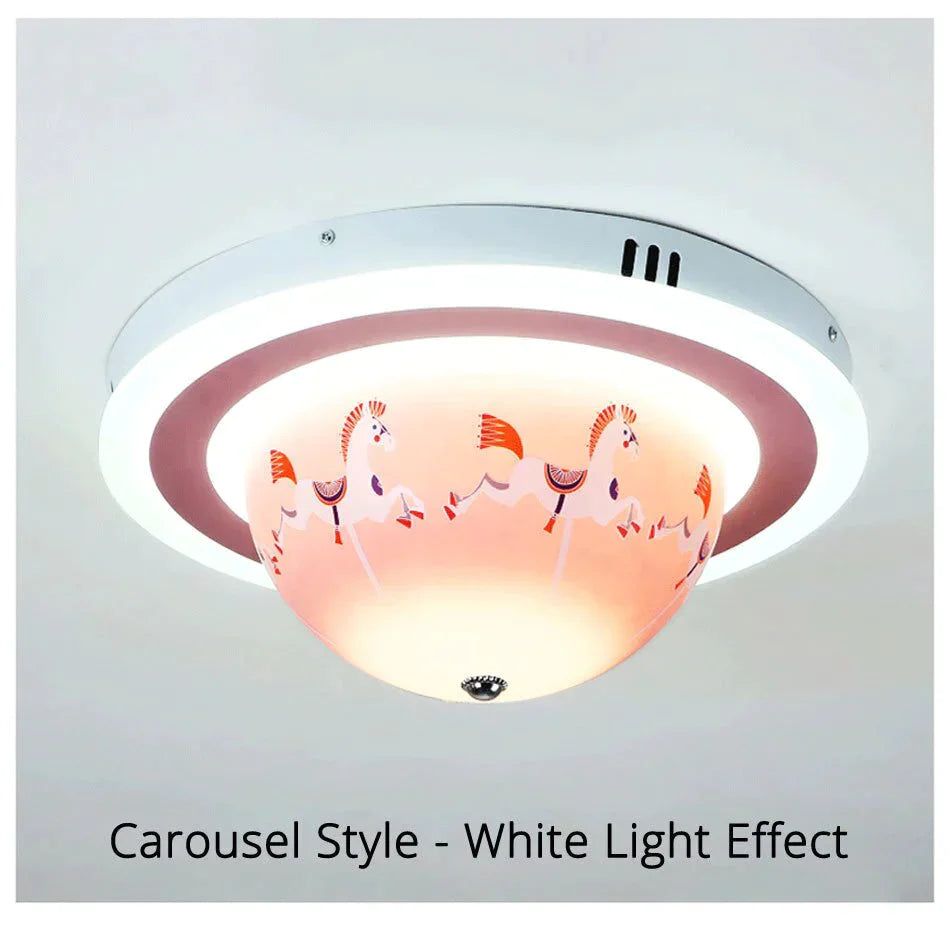 Ceiling Lamp Girl Bedroom Boy Child Eye Protection Led Simple Modern Creative Cartoon Room Rotating