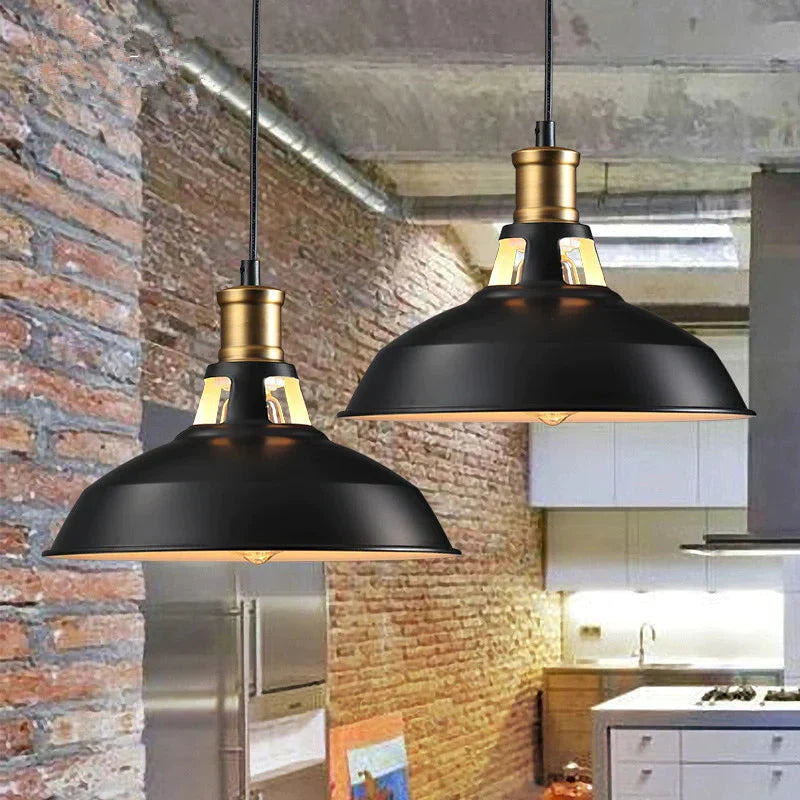 Vintage E27 Pendant Lights Lampshade Retro Lamp Industrial Edison Light Bulb Hanging Loft Home Decor