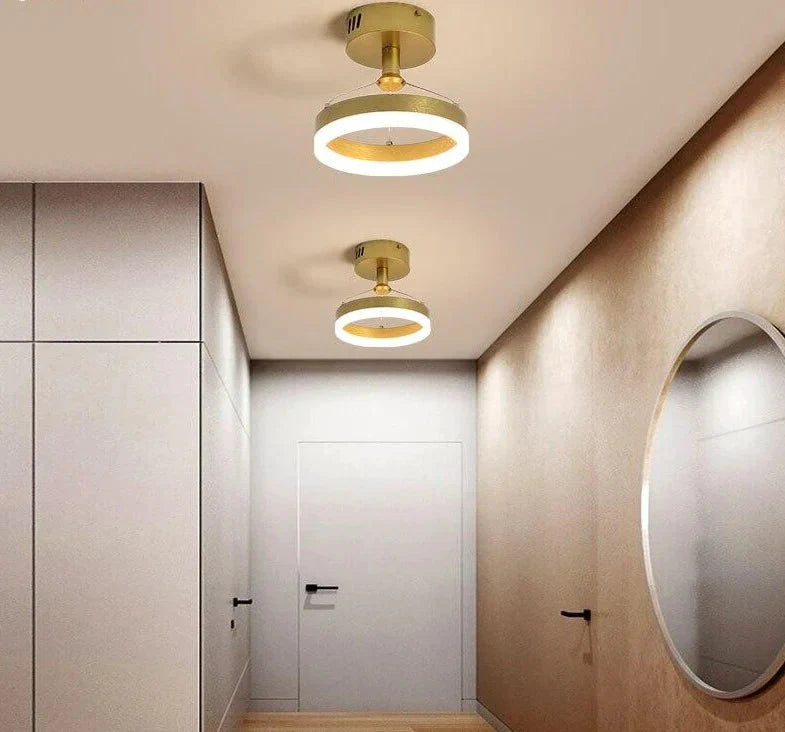 Modern Led Chandeliers For Indoor Corridor Aisle Lights Coffee Gold Minimal Lighting Personality