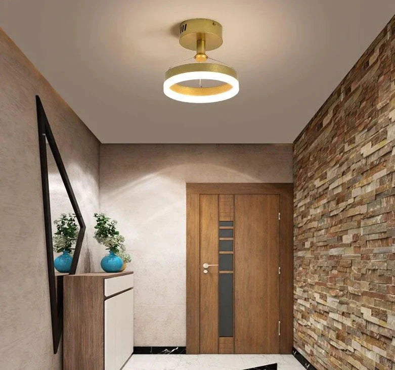 Modern Led Chandeliers For Indoor Corridor Aisle Lights Coffee Gold Minimal Lighting Personality