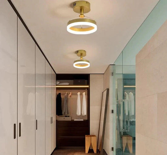 Modern Led Chandeliers For Indoor Corridor Aisle Lights Coffee Gold Minimal Lighting Personality