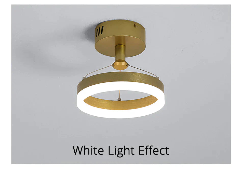 Modern Led Chandeliers For Indoor Corridor Aisle Lights Coffee Gold Minimal Lighting Personality