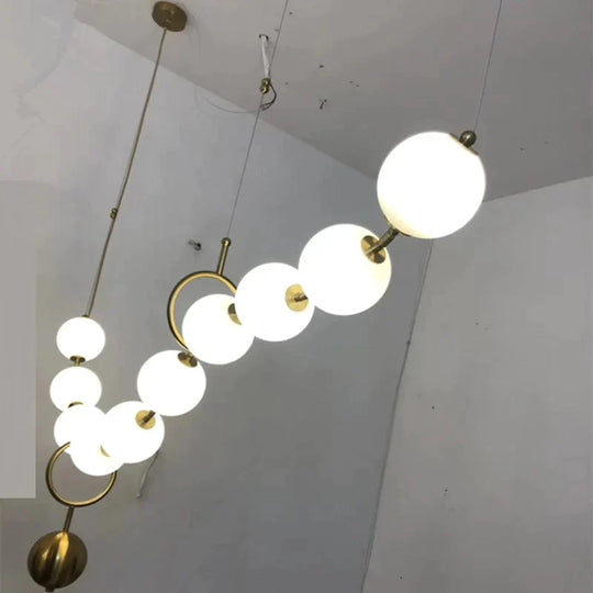 Modern Led Glass Lampshade Pendant Light Nordic Design Dining Room Hanging Lamp Light Fixtures