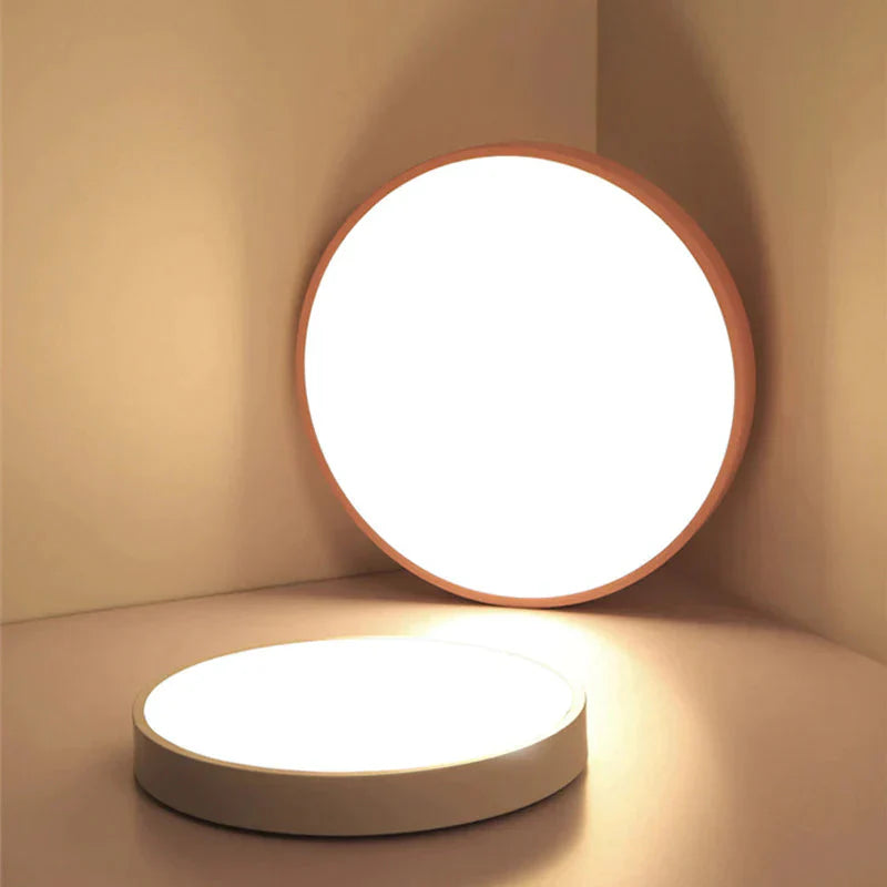 Modern Colorful Macaron Round Led Ceiling Light Kids Room Lamparas De Techo Lustre Lamp