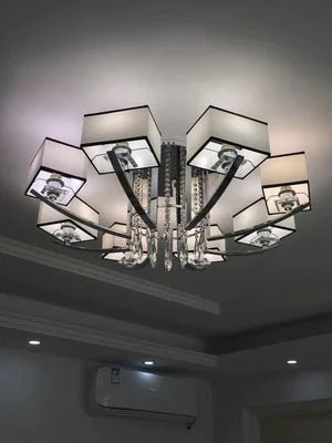 Led E27 Modern Iron Crystal Fabric Led Lamp.led Light.ceiling Lights.led Ceiling Lamp For Foyer