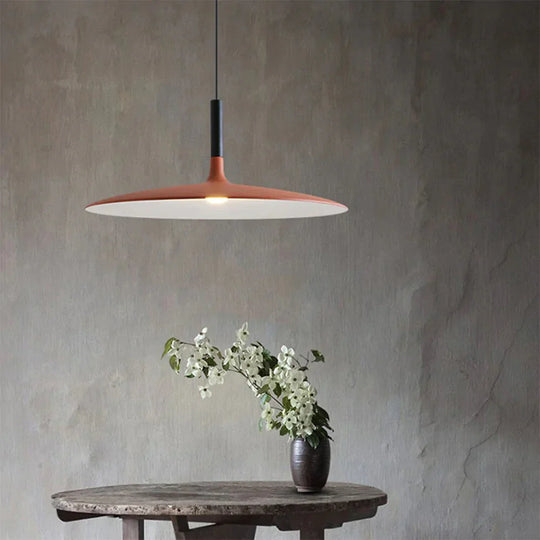 Led Saucer Pendant Lights Hanging Lamp Cement Hanglamp Nordic Retro Living Room Light Fixtures