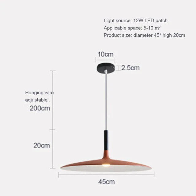 Led Saucer Pendant Lights Hanging Lamp Cement Hanglamp Nordic Retro Living Room Light Fixtures