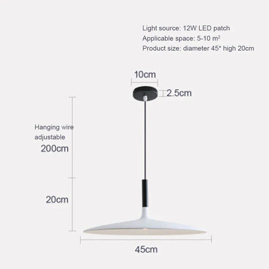 Led Saucer Pendant Lights Hanging Lamp Cement Hanglamp Nordic Retro Living Room Light Fixtures