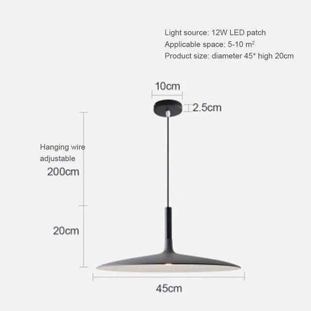 Led Saucer Pendant Lights Hanging Lamp Cement Hanglamp Nordic Retro Living Room Light Fixtures