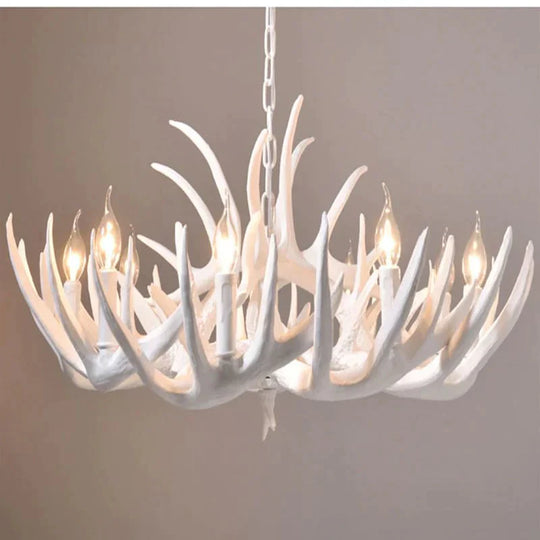 Antler Chandelier Lamp Vintage Loft Pendant Light Creative Hanging For Cafe Parlor Bedroom Hall