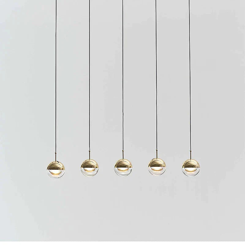 Nordic Loft Rose Gold Crystal Ball Pendant Light Personality Designer Aisle Bar Living Room Bedside