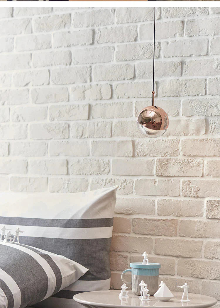 Nordic Loft Rose Gold Crystal Ball Pendant Light Personality Designer Aisle Bar Living Room Bedside