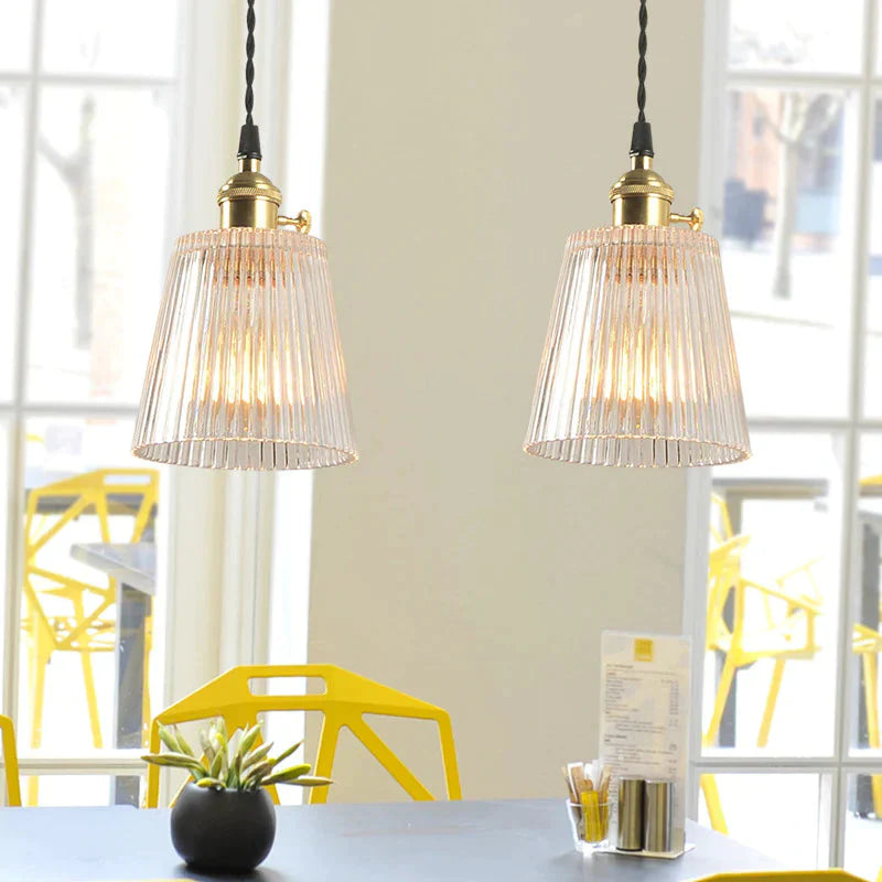 Led Brass Glass Pendant Lights E27 125Mm Hanging Lamps Minimalist Personality Restaurant Bar