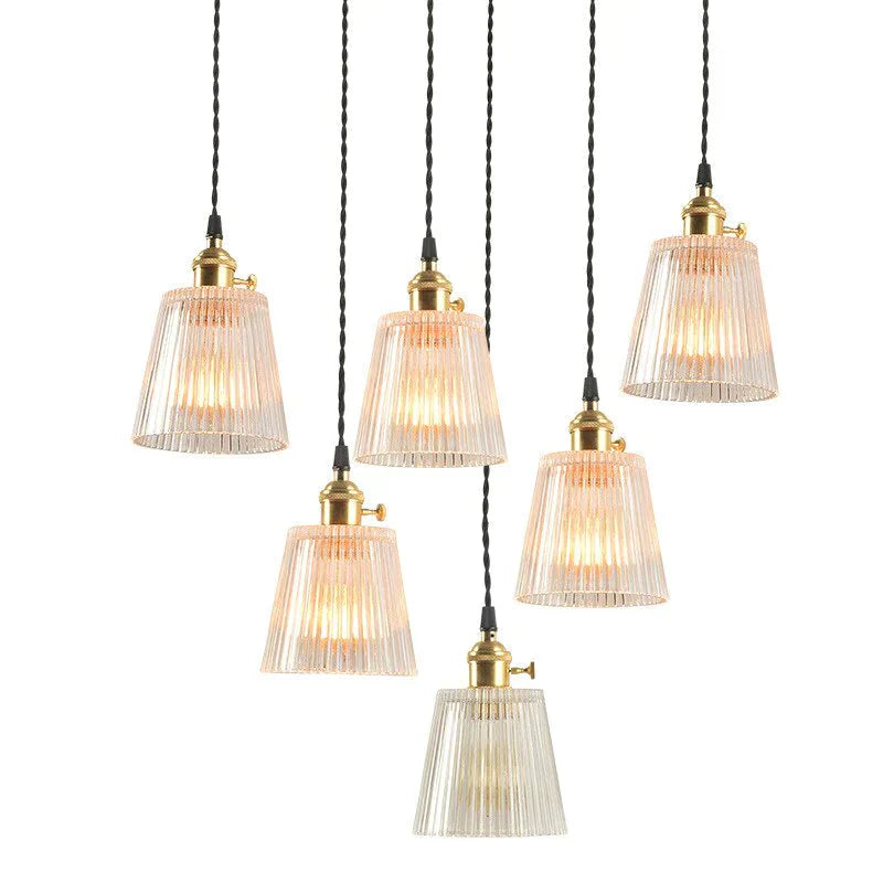 Led Brass Glass Pendant Lights E27 125Mm Hanging Lamps Minimalist Personality Restaurant Bar