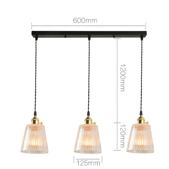 Led Brass Glass Pendant Lights E27 125Mm Hanging Lamps Minimalist Personality Restaurant Bar