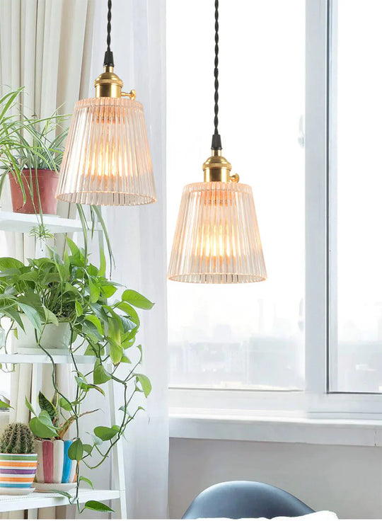 Led Brass Glass Pendant Lights E27 125Mm Hanging Lamps Minimalist Personality Restaurant Bar