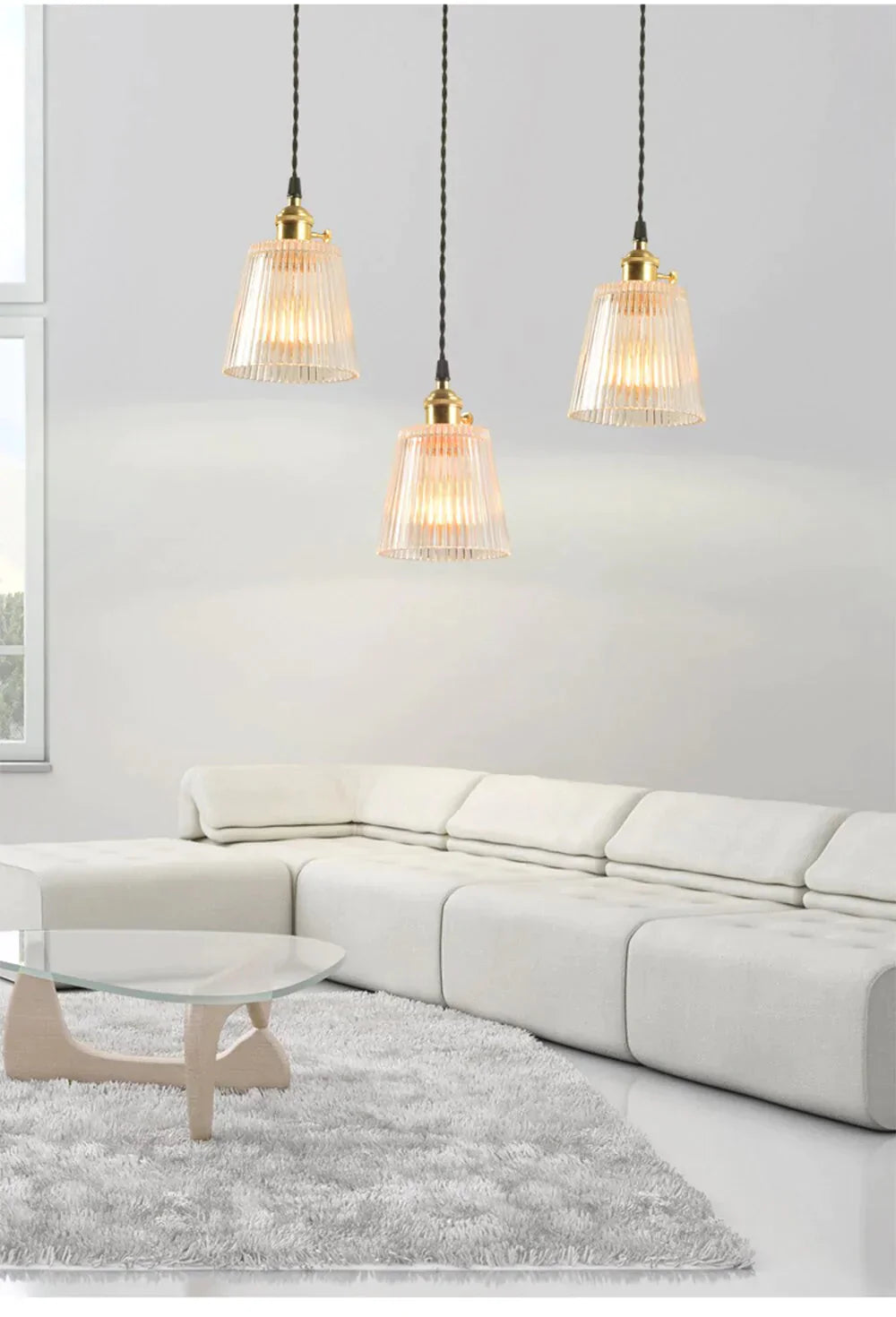 Led Brass Glass Pendant Lights E27 125Mm Hanging Lamps Minimalist Personality Restaurant Bar