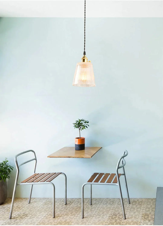 Led Brass Glass Pendant Lights E27 125Mm Hanging Lamps Minimalist Personality Restaurant Bar