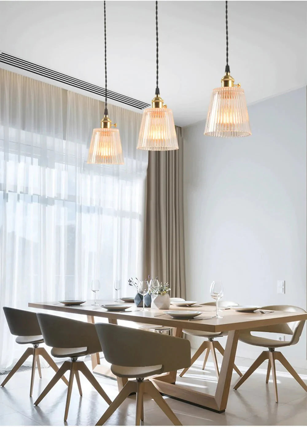 Led Brass Glass Pendant Lights E27 125Mm Hanging Lamps Minimalist Personality Restaurant Bar