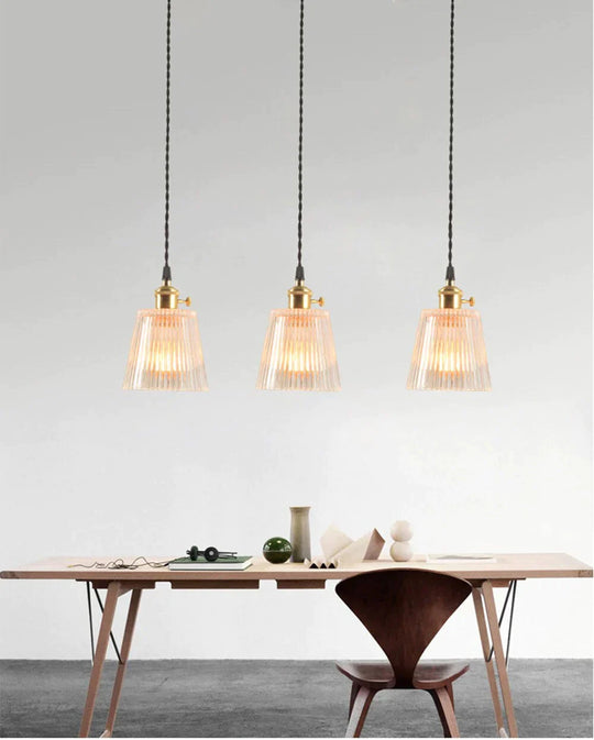 Led Brass Glass Pendant Lights E27 125Mm Hanging Lamps Minimalist Personality Restaurant Bar