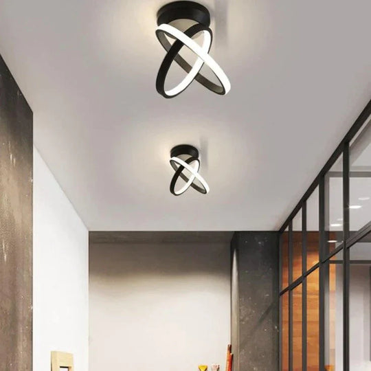 White/Black Color Ceiling Light Modern Led Corridor Lamp For Living Room Round Square Lighting Home