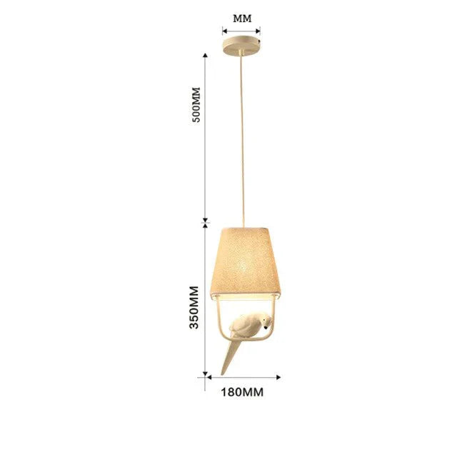 Cloth Pendant Lamp Modern Creative Bird Fixture Home Hanging Lights For Bedroom Cafe Hotel