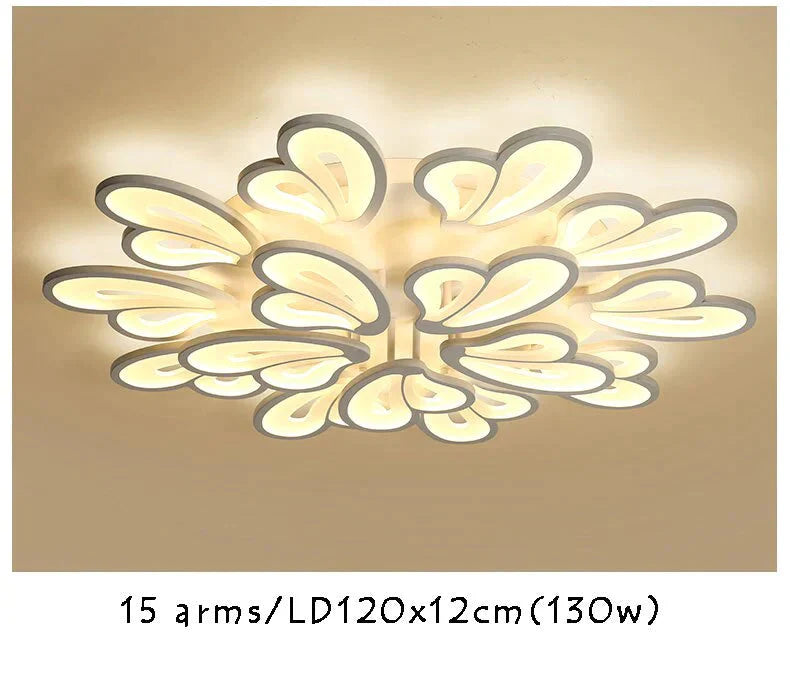 Modern Led Ceiling Lights For Living Room Dining Bedroom Foyer Luminaries White Frame Lamps Input /