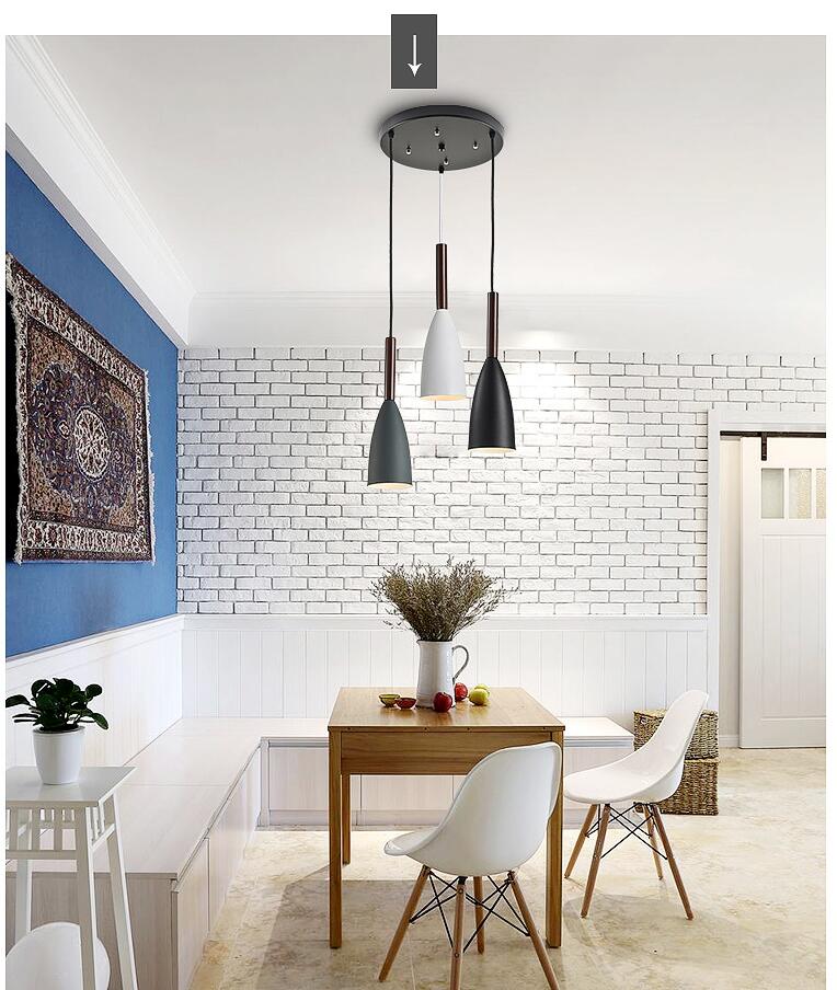 Modern Pendant Light Nordic Lamp Loft Hanglamp Living Room Kitchen Hanging Fixture Dining Lighting