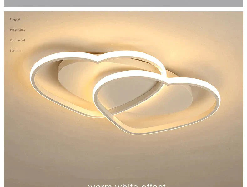 Led Chandelier Ceiling Lamp Modern Lighting Plafondlamp Heart - Shaped Light For Living Room