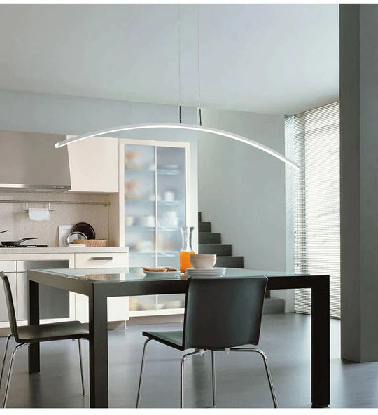 120Cm Black&White Modern Led Pendant Light For Dining Room Kitchen Living Luminaires Home Ceiling