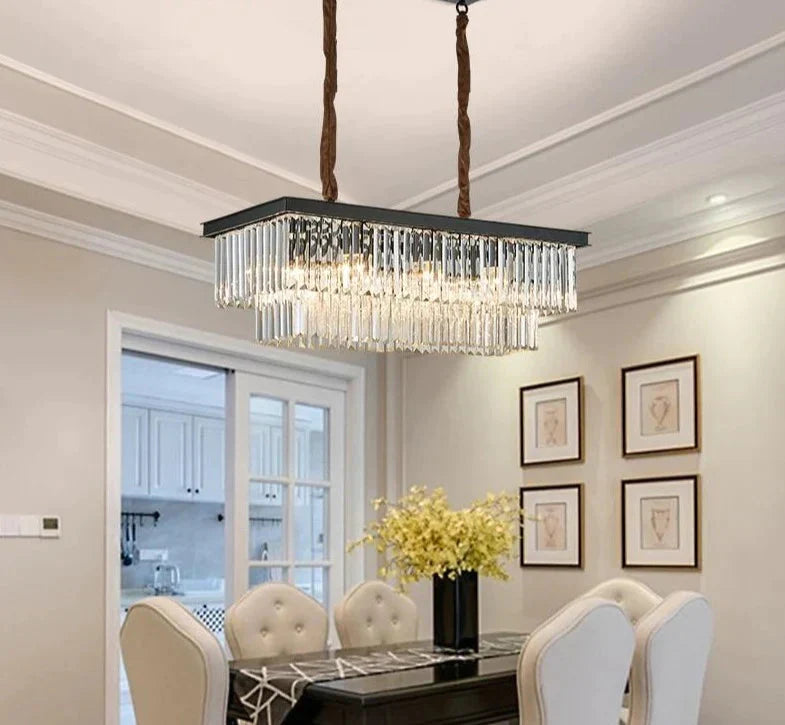 Modern Crystal Pendant Lights Industrial Retro Home Lamp For Living Room Kids Bedroom Dining Table